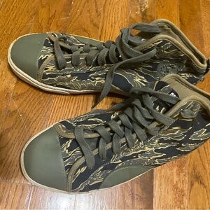 LG crooks and castles Green and Tan High-Top Sneakers